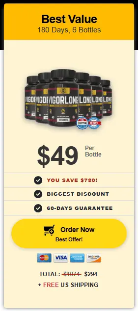vigorlong 6 bottles price